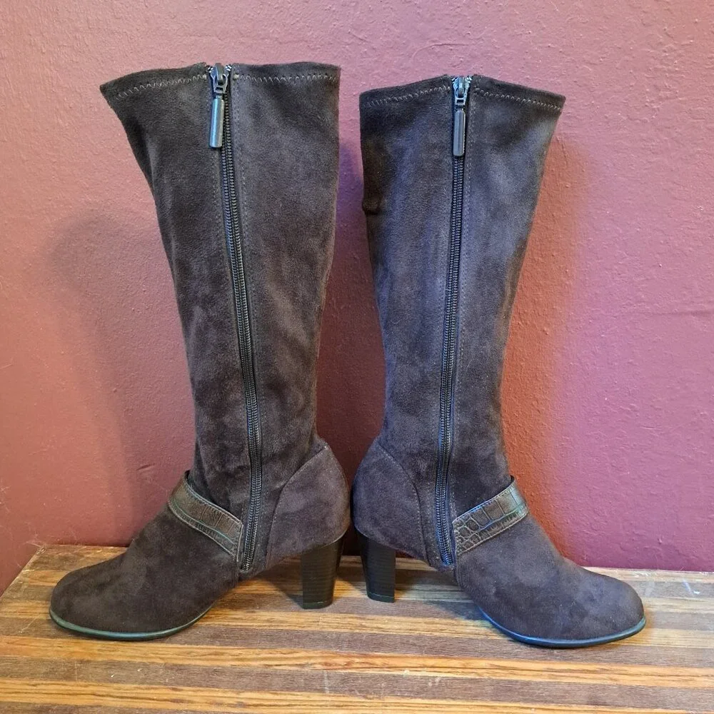 Faux Suede Boots - Picture 2 of 14